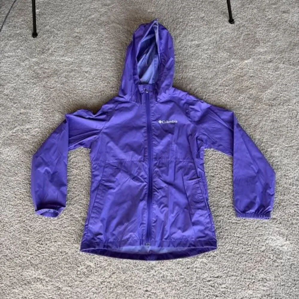 Kids Columbia Rain Jacket Size Small (7/8) PURPLE